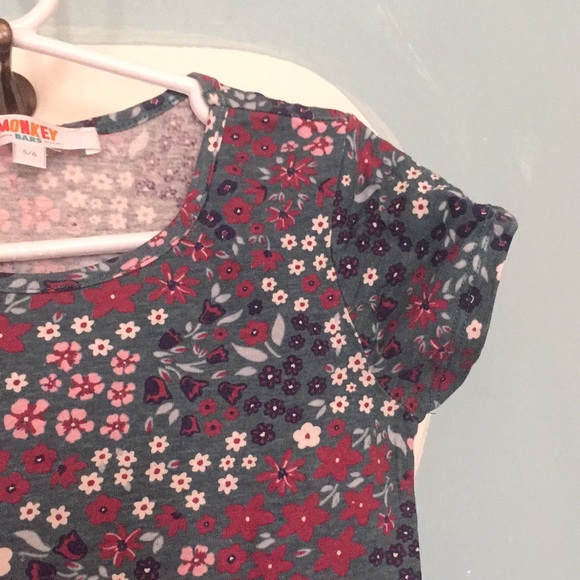 Girls size 5 / 6 floral casual short sleeve dress - Picture 11 of 14